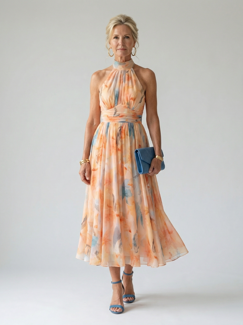 Elin | Halter Midi Dress