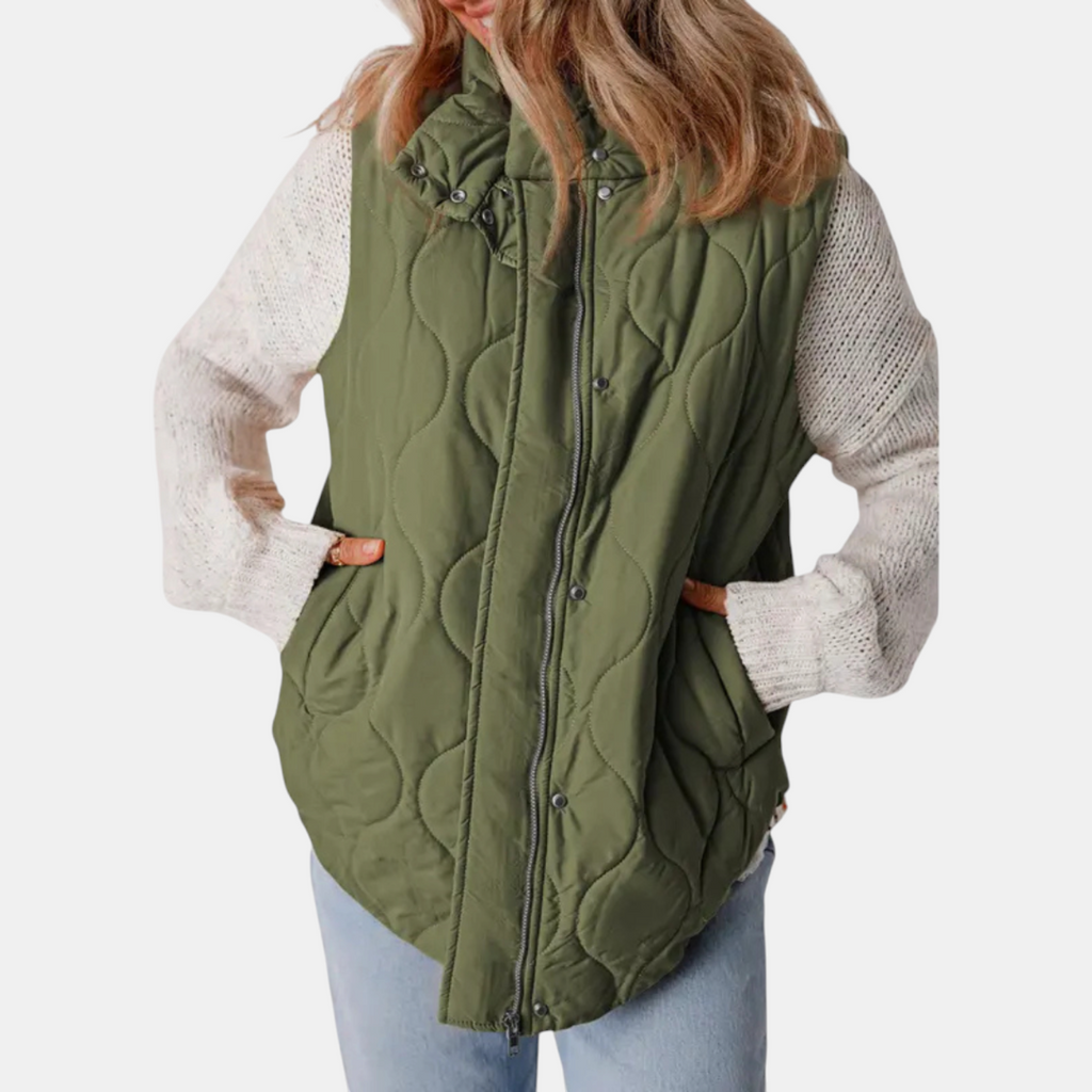 Harriet | Wave-Quilted Hooded Vest