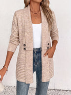 Celine | Button-Tab Longline Cardigan