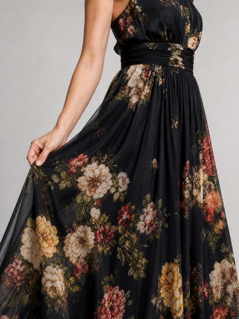 Sior | Halter Floral Midi Dress