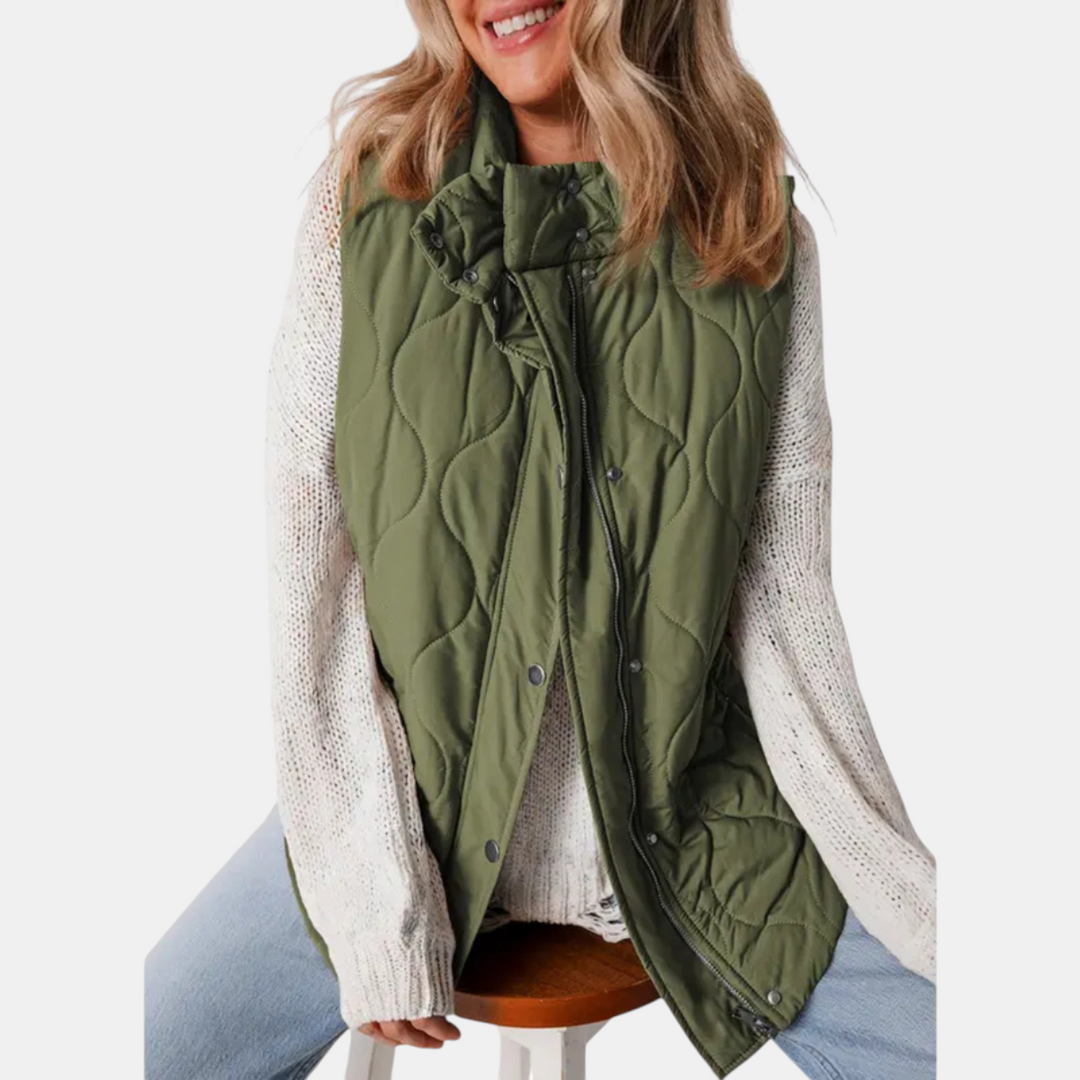 Harriet | Wave-Quilted Hooded Vest