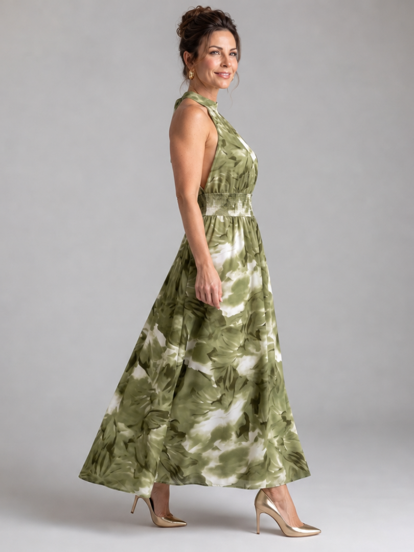 Olivia | Printed Midi Dress