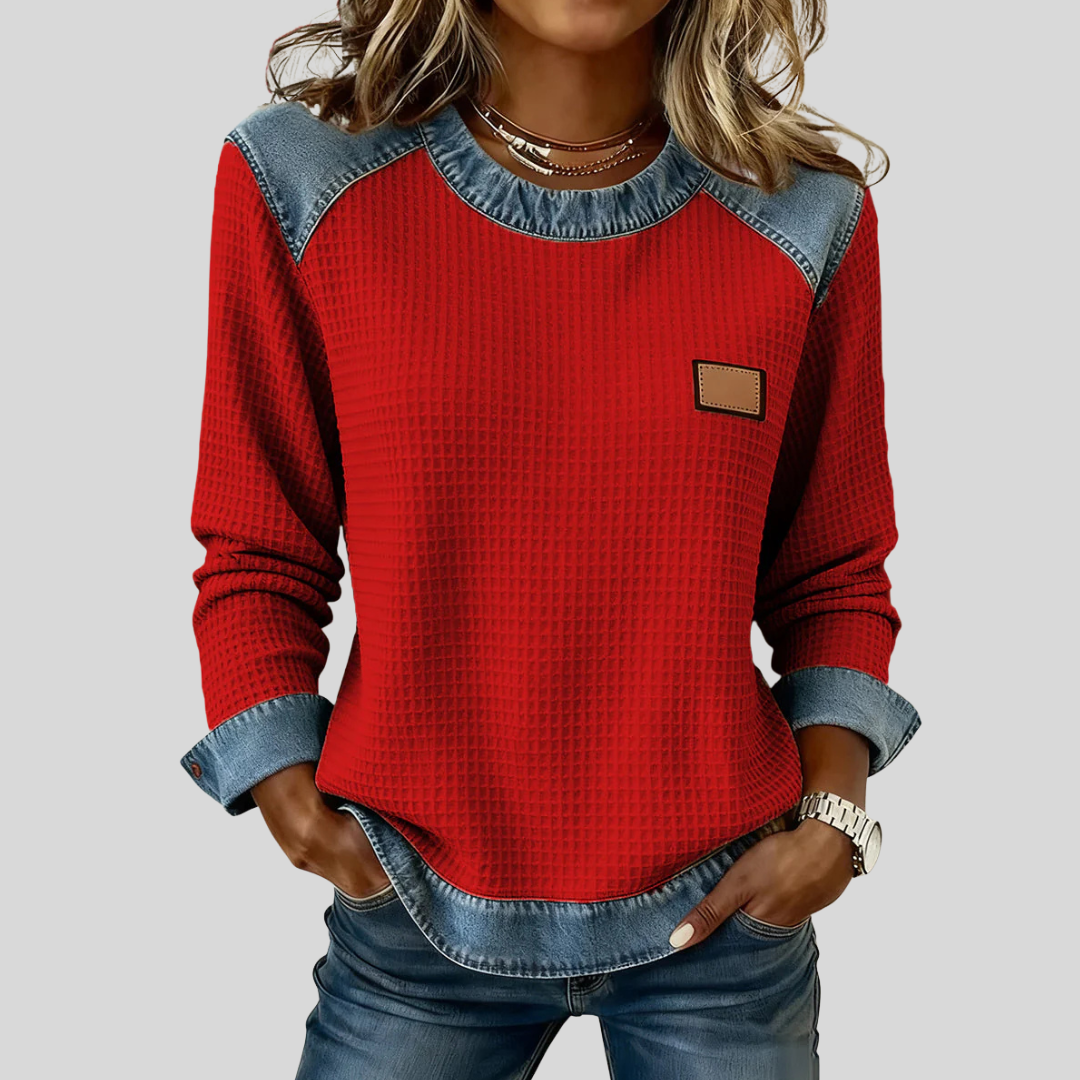 Marlena | Contrast-Detail Sweatshirt