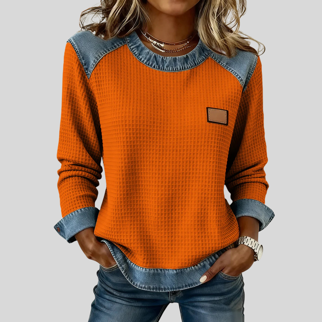 Marlena | Contrast-Detail Sweatshirt