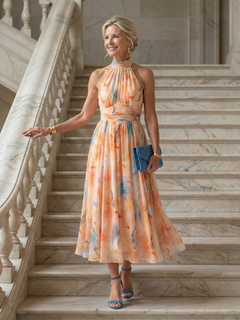 Elin | Halter Midi Dress