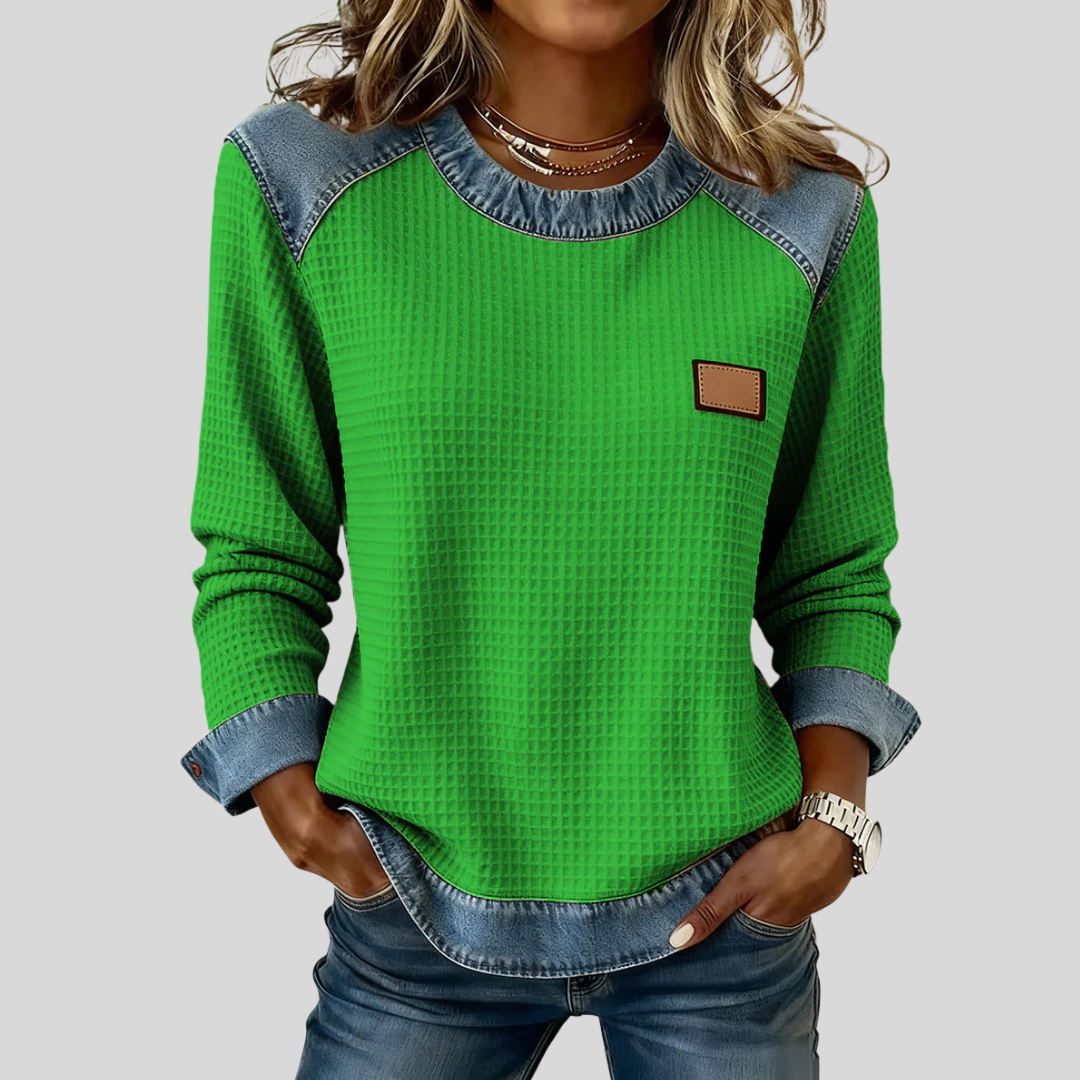 Marlena | Contrast-Detail Sweatshirt
