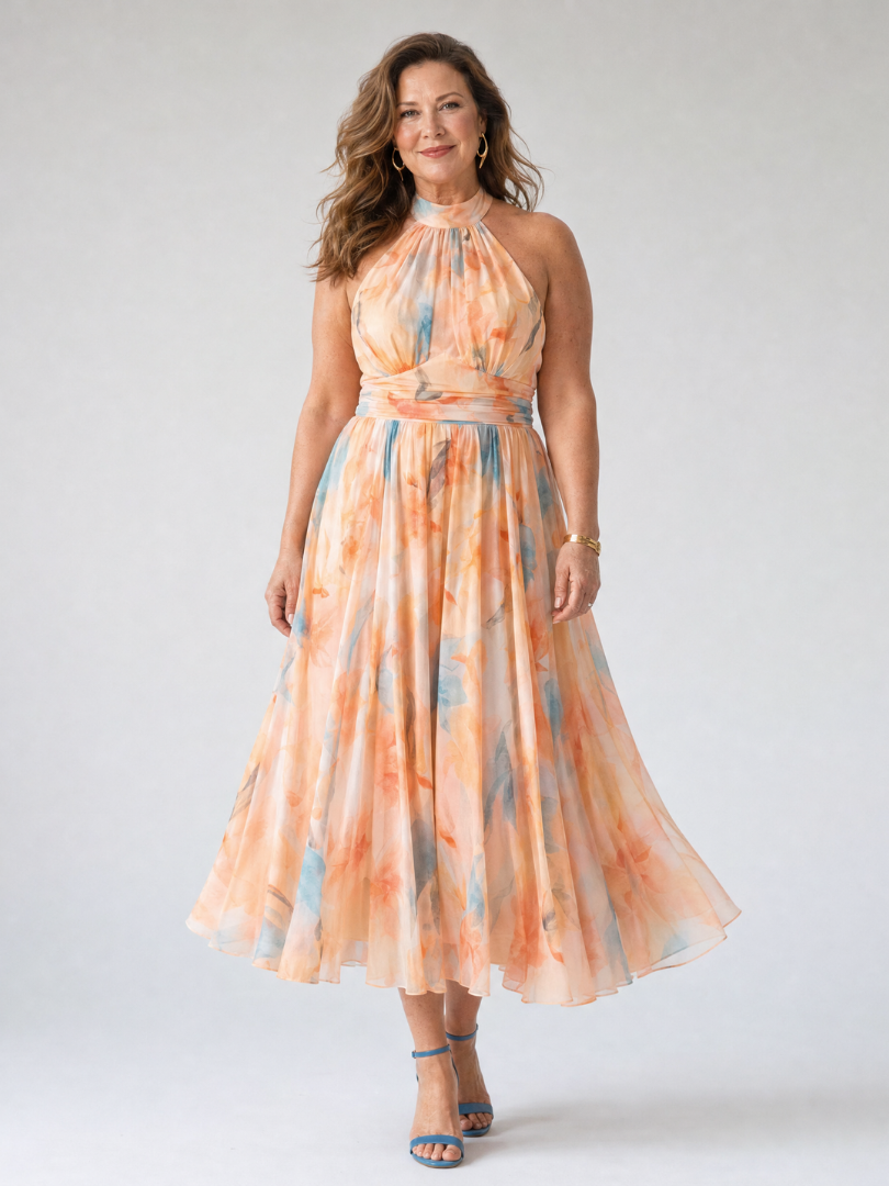 Elin | Halter Midi Dress