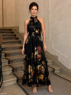 Sior | Halter Floral Midi Dress