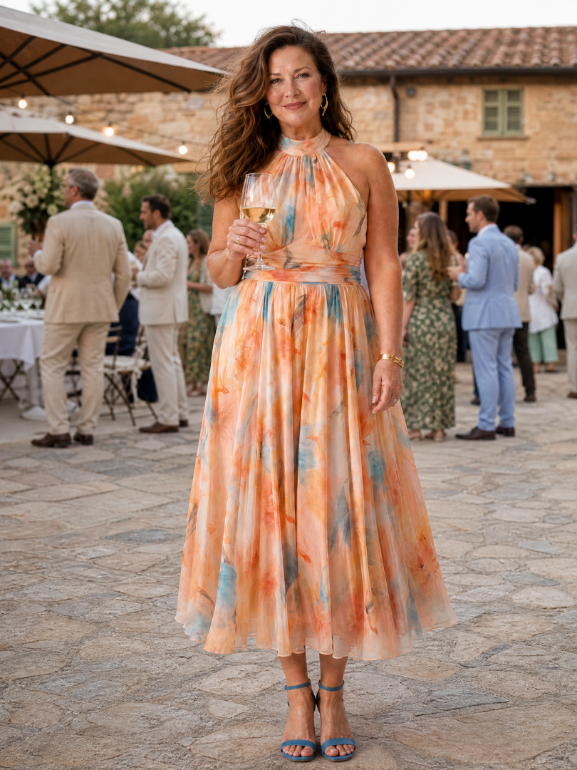Elin | Halter Midi Dress