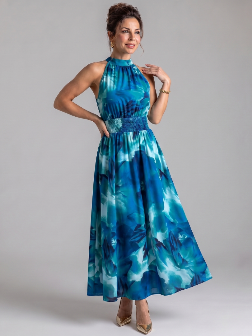 Olivia | Printed Midi Dress