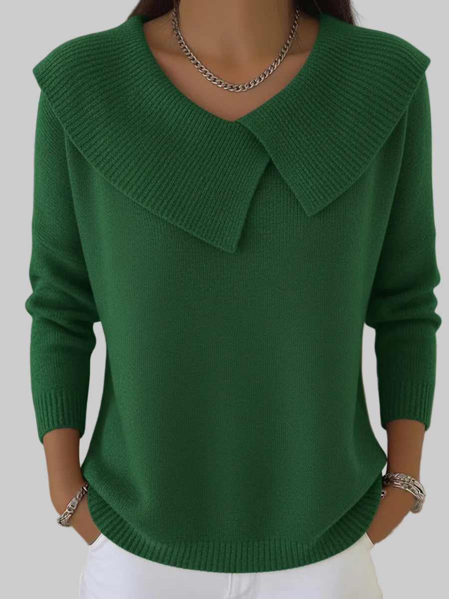 Sunnora | Pleated-Collar Sweater