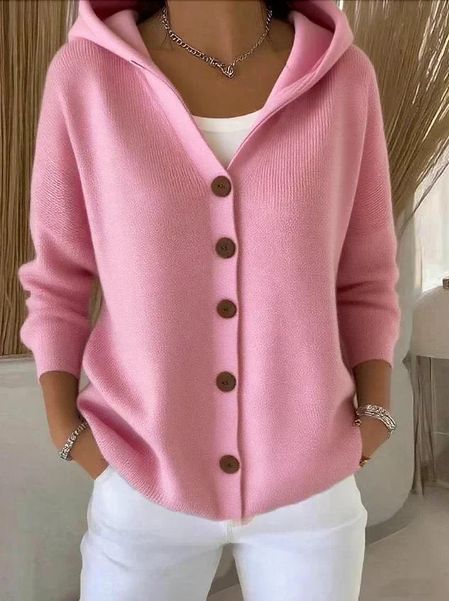 Darienne | Hooded Button Cardigan