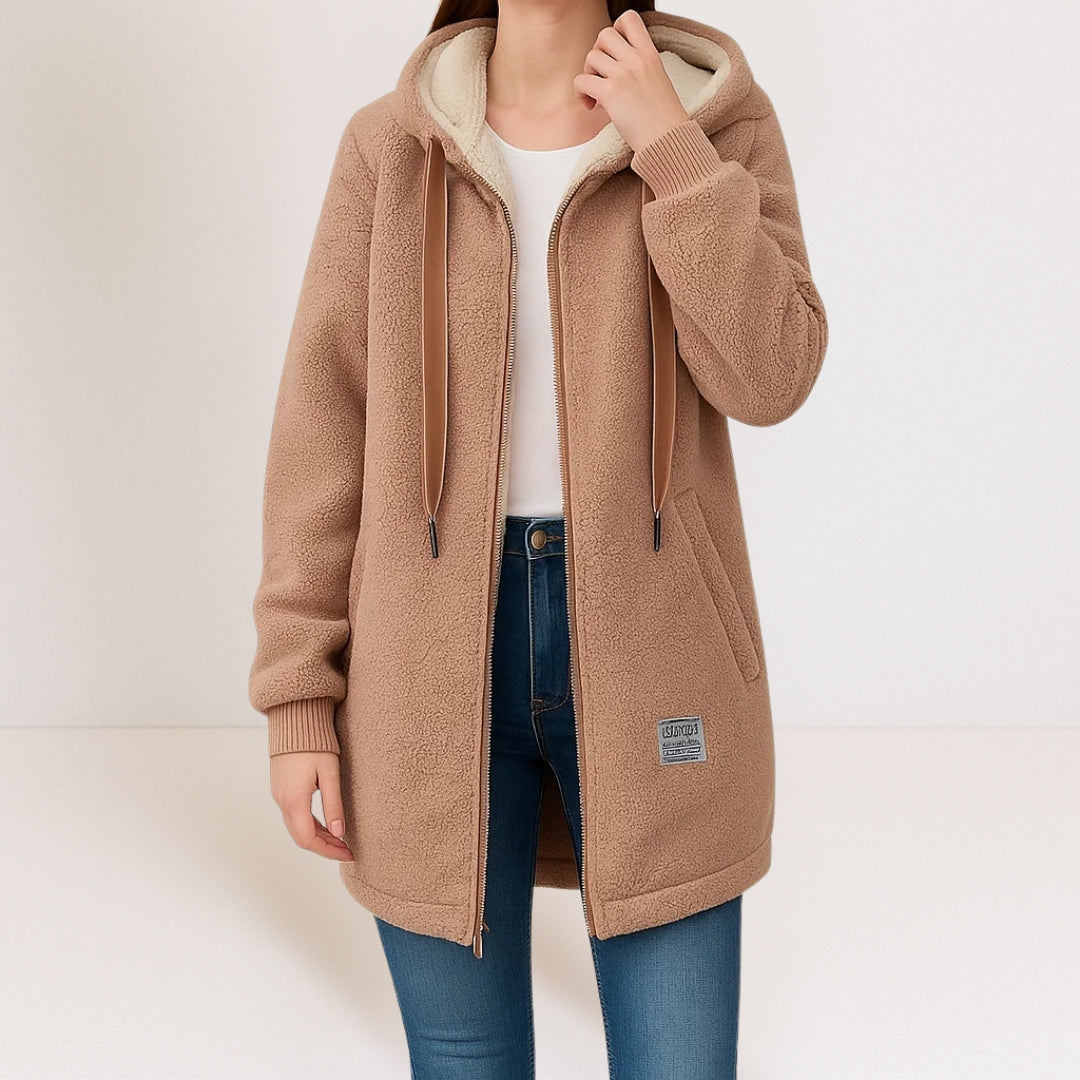 Phoebe | Soft Hooded Zip-Up Jacket