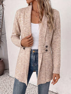 Celine | Button-Tab Longline Cardigan