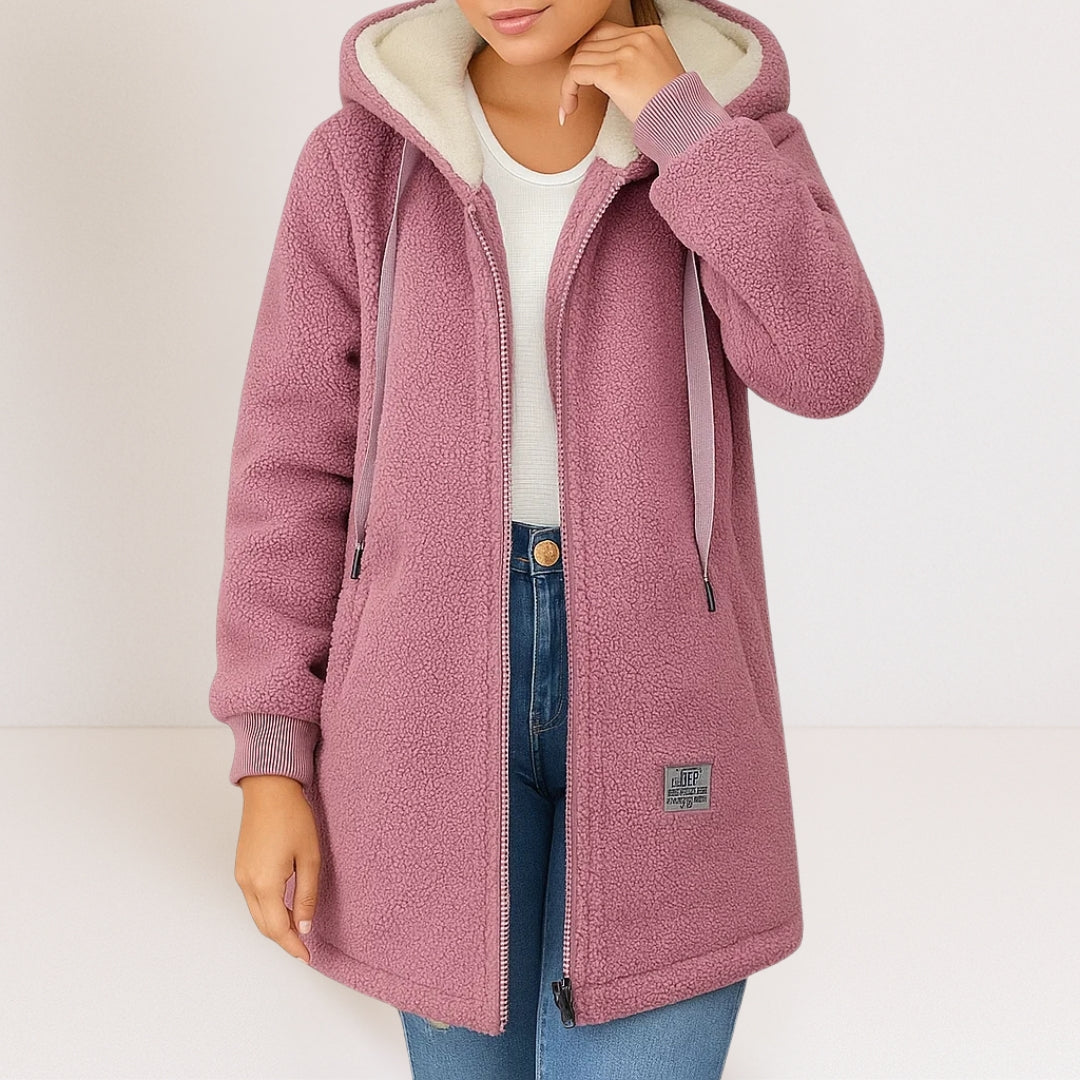 Phoebe | Soft Hooded Zip-Up Jacket