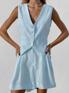 Calista | Sleeveless Top & Flowing Skirt