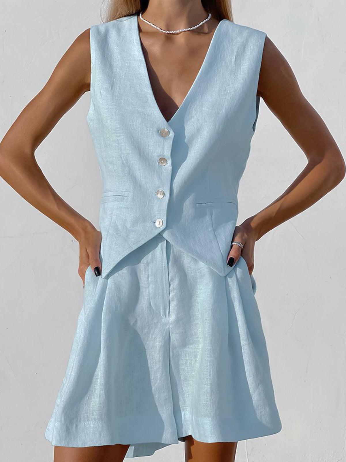 Calista | Sleeveless Top & Flowing Skirt