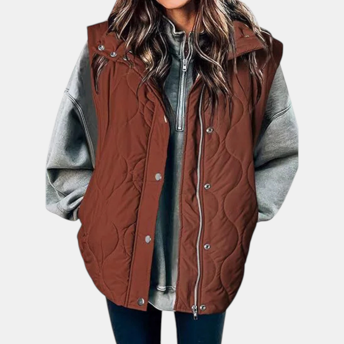 Harriet | Wave-Quilted Hooded Vest