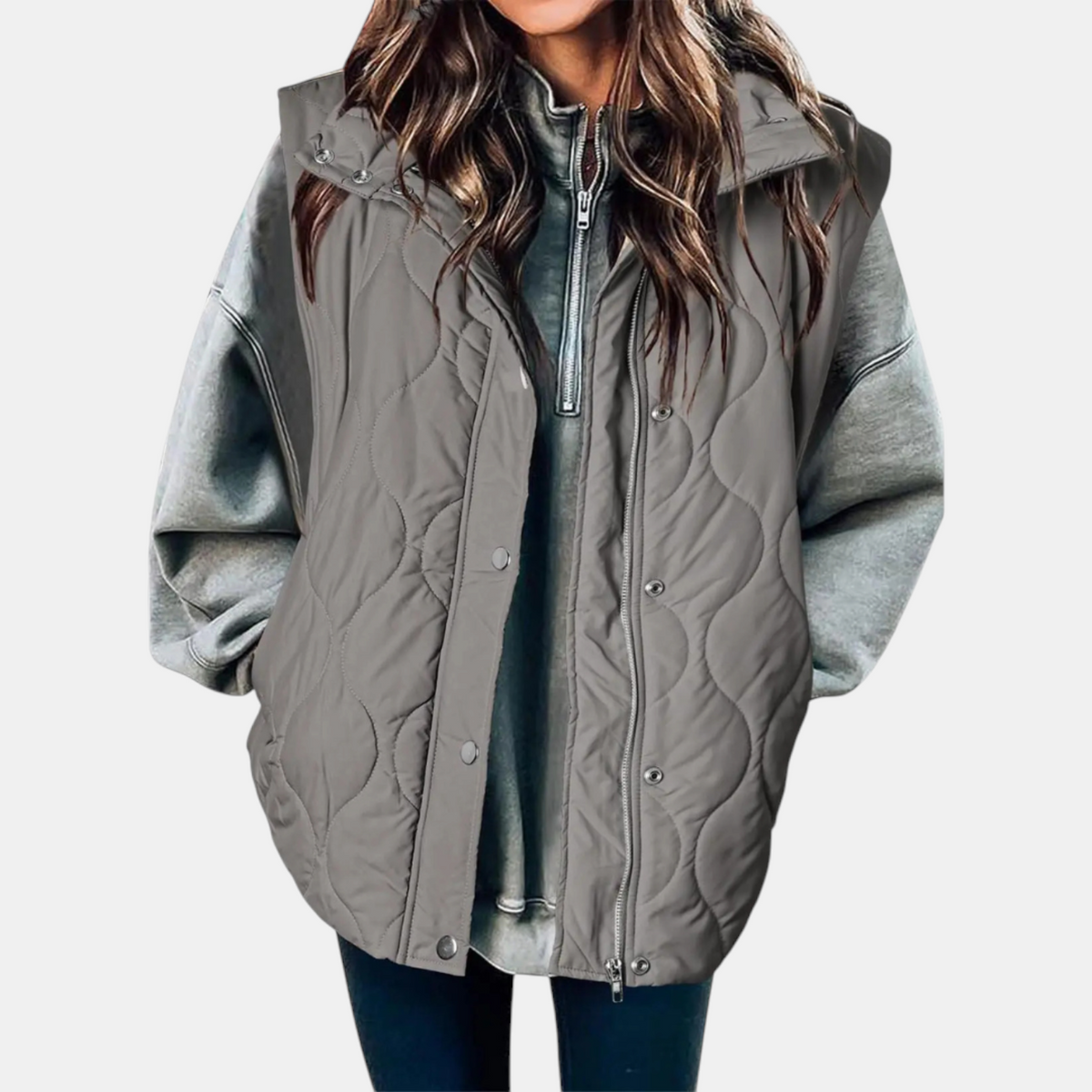 Harriet | Wave-Quilted Hooded Vest