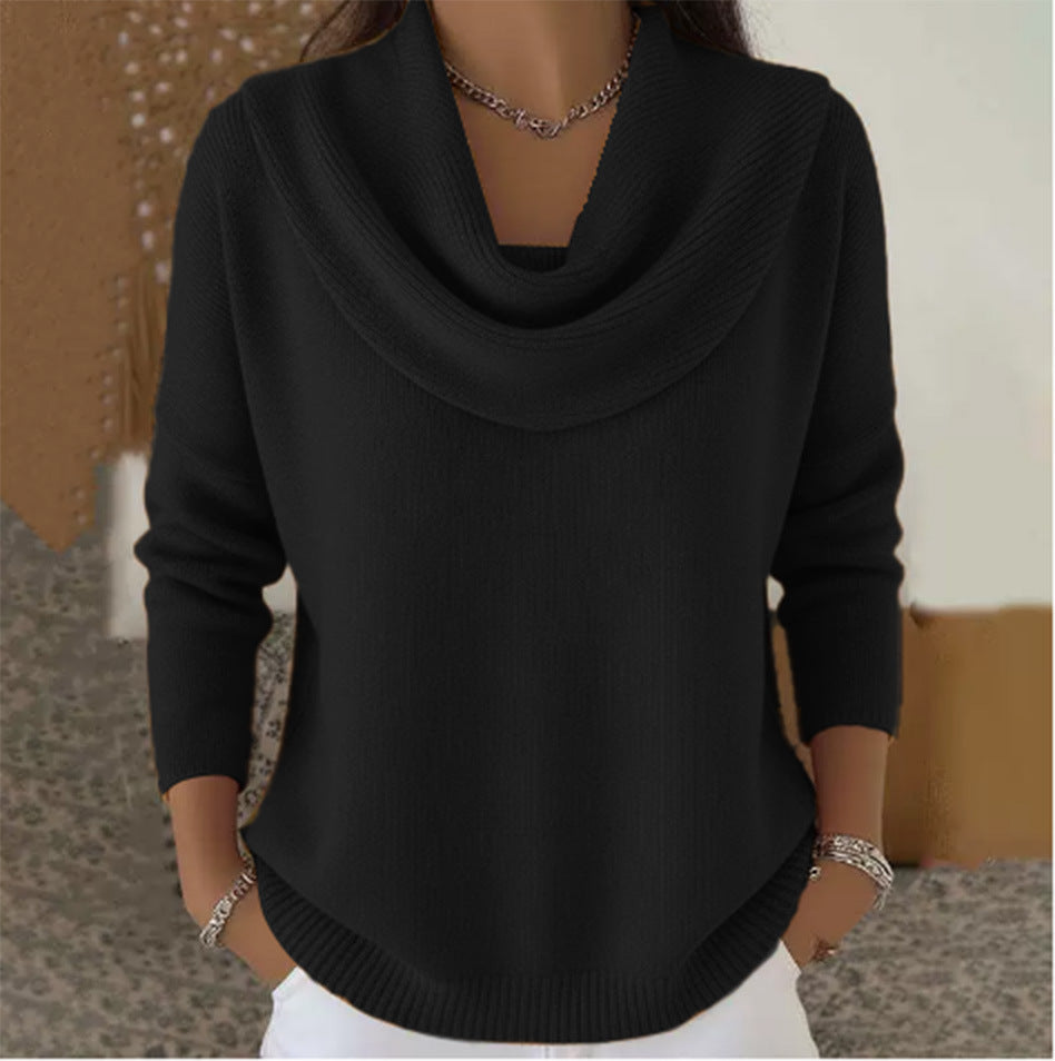 Juliette | Draped Cowl-Neck Sweater