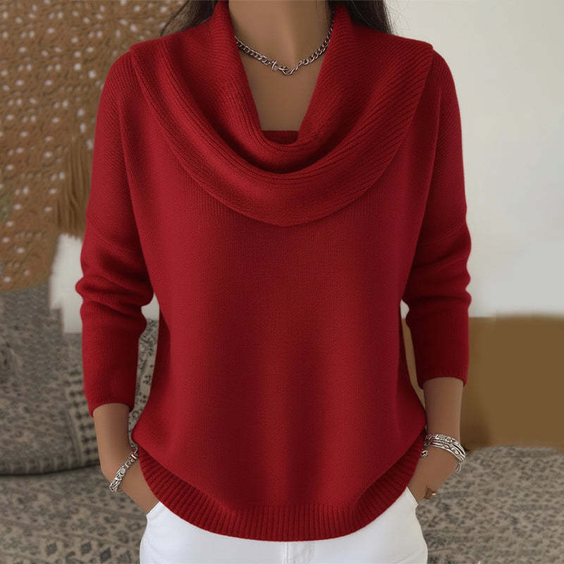 Juliette | Draped Cowl-Neck Sweater