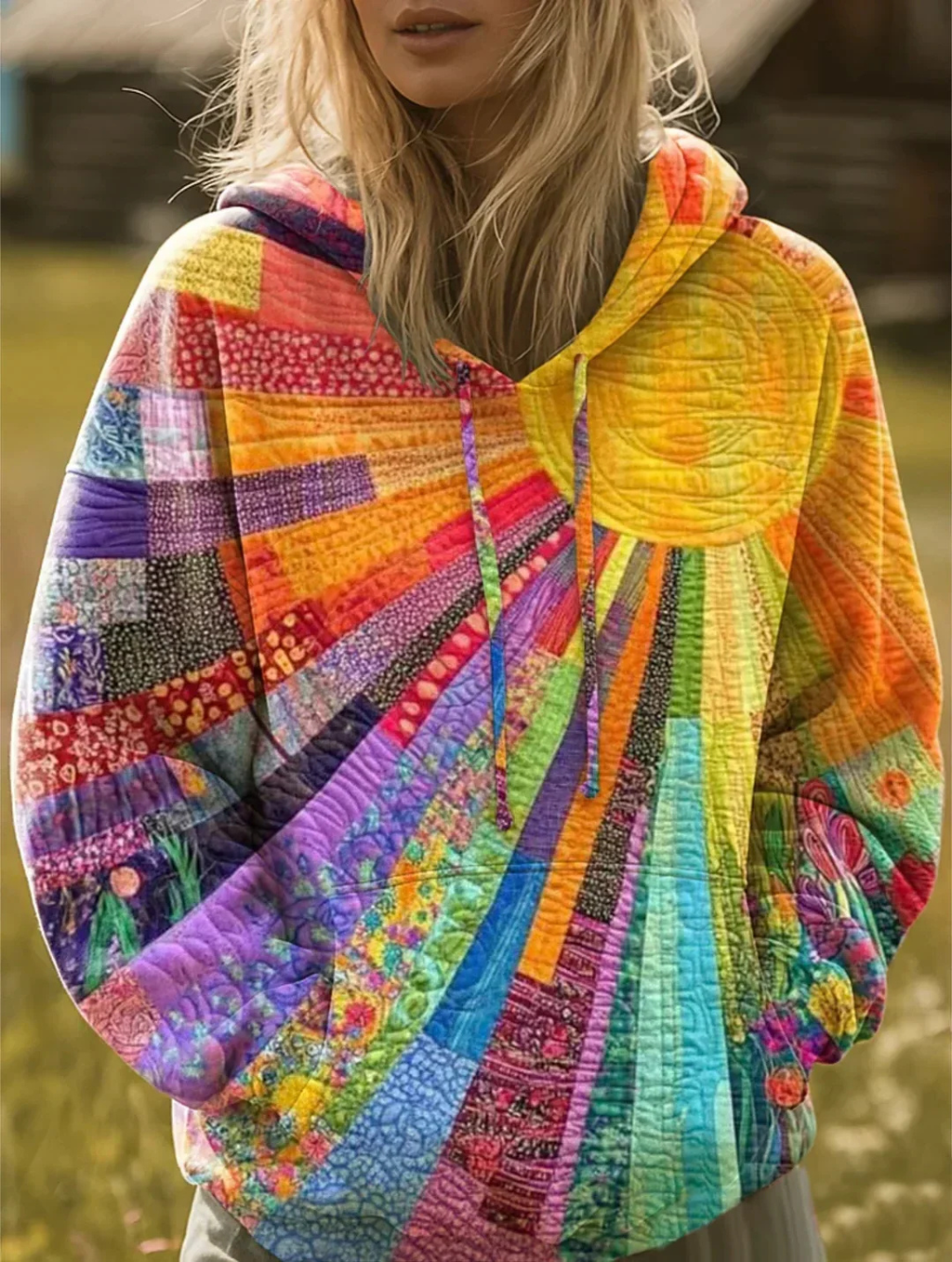 Dawnella | Sunburst Hooded Top
