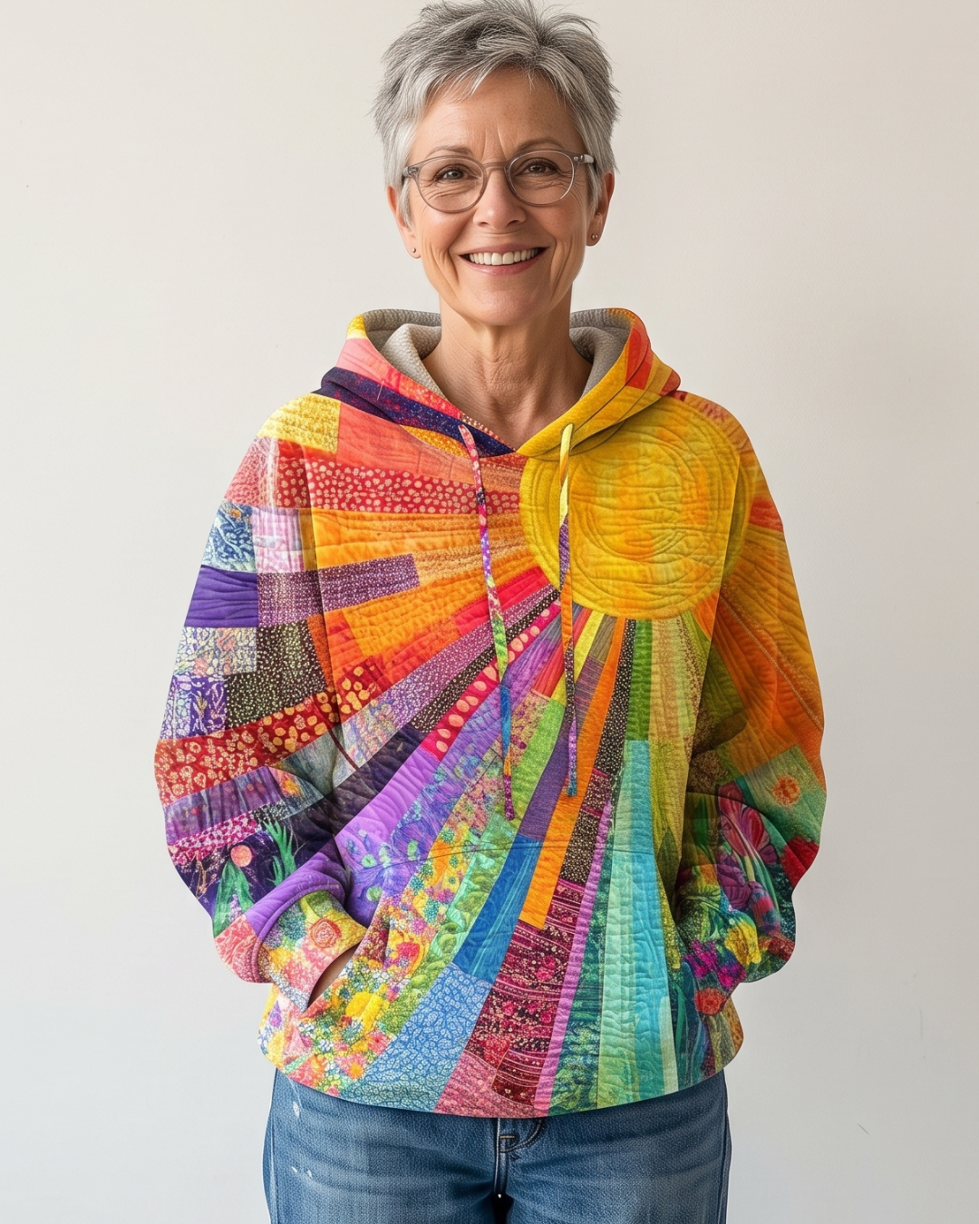 Dawnella | Sunburst Hooded Top
