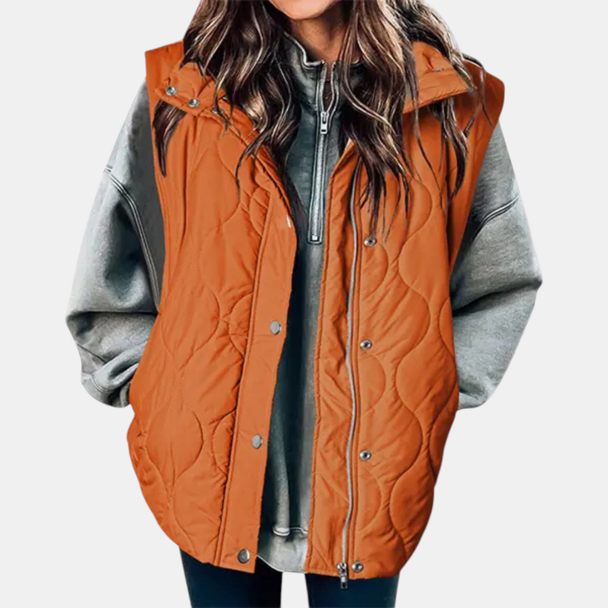 Harriet | Wave-Quilted Hooded Vest