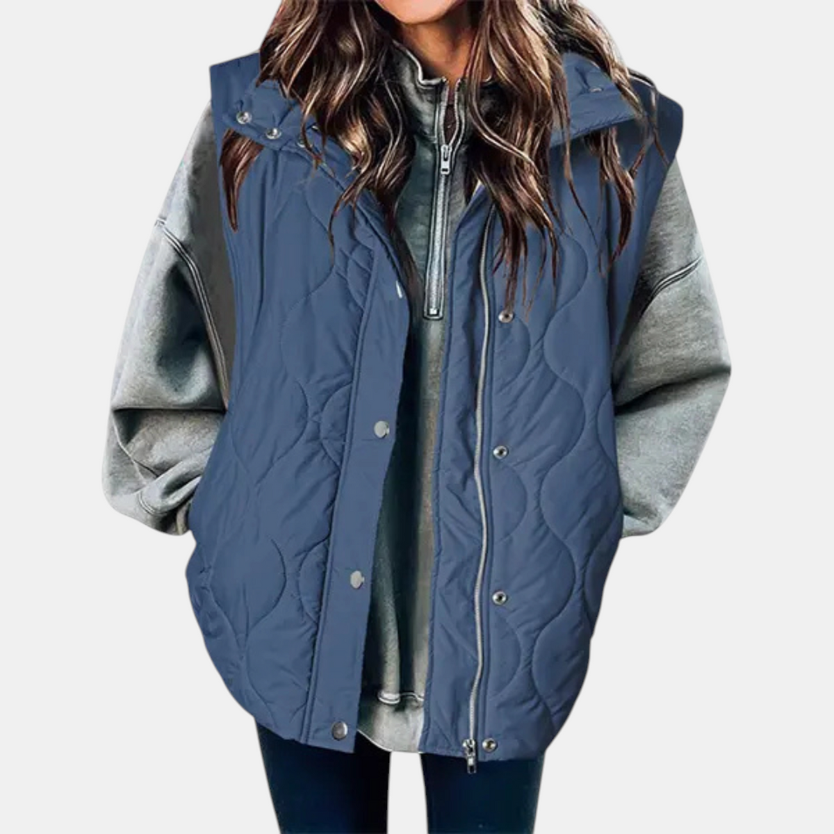 Harriet | Wave-Quilted Hooded Vest