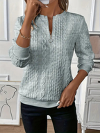Eloise | Textured Zip-Front Sweater