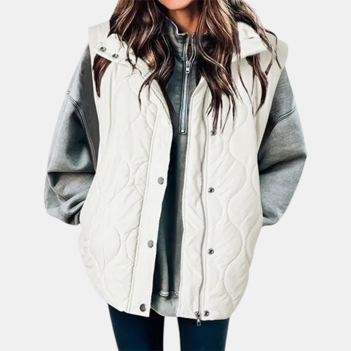 Harriet | Wave-Quilted Hooded Vest