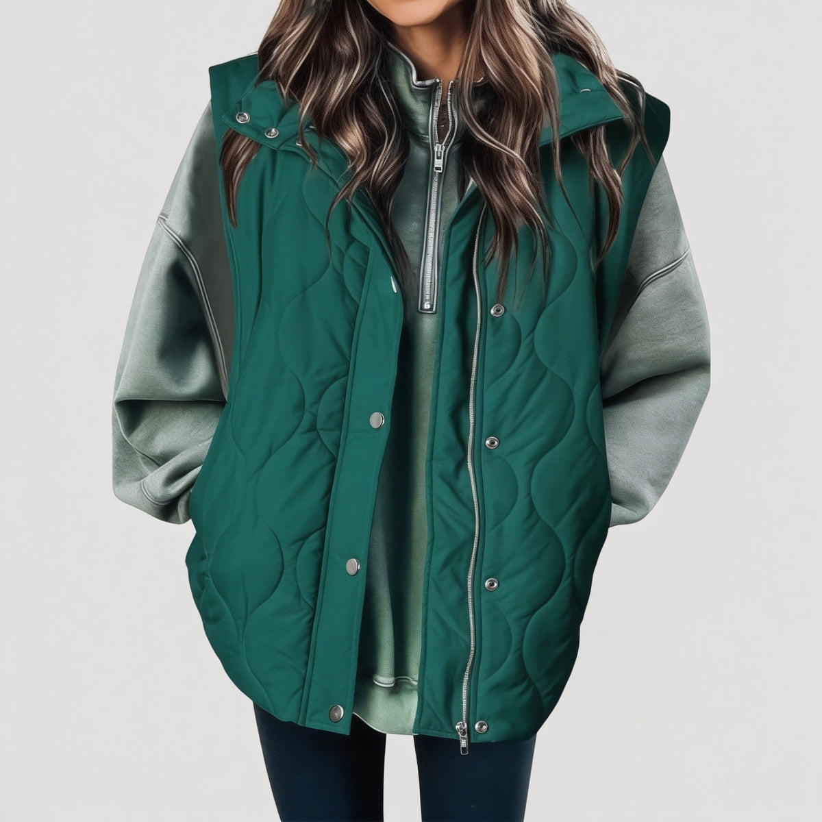 Harriet | Wave-Quilted Hooded Vest