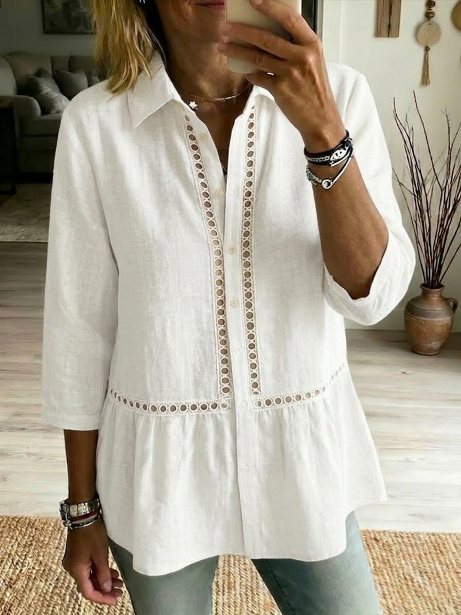 Marta | Perforated Detail Shirt