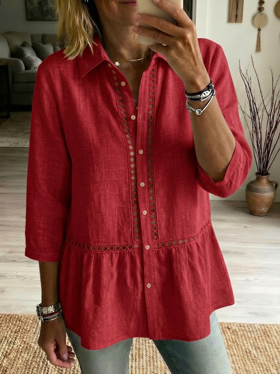 Marta | Perforated Detail Shirt