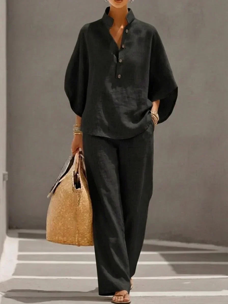 Maribel | Batwing Wide-Leg Set